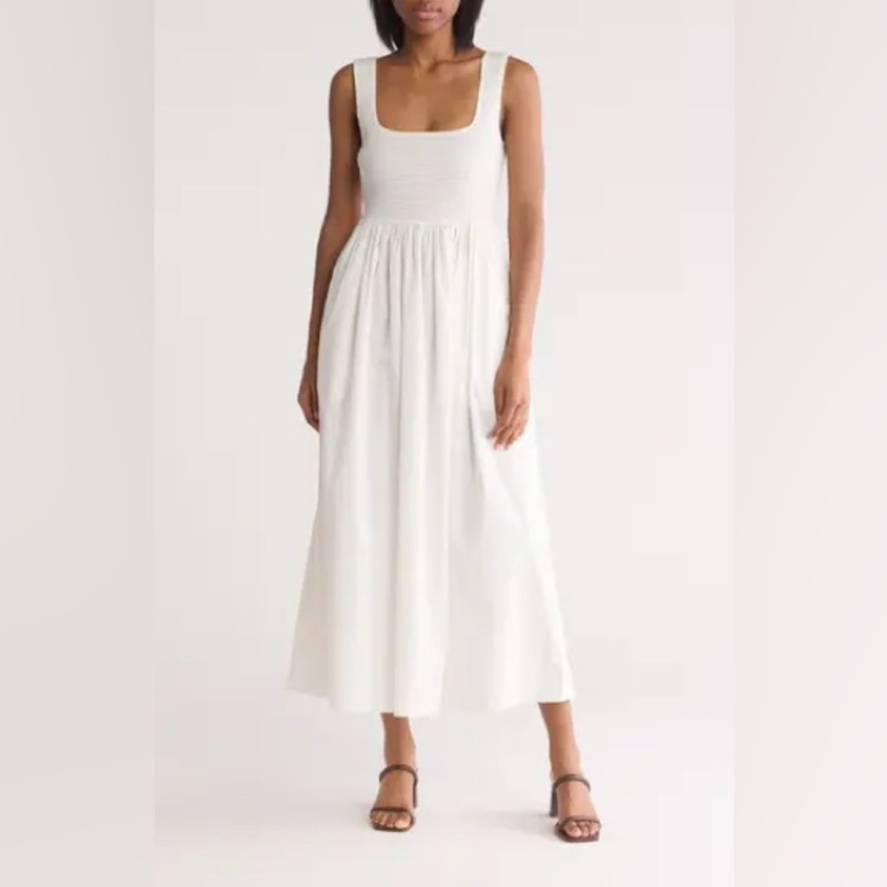 NEW Wayf White Midi Dress Medium